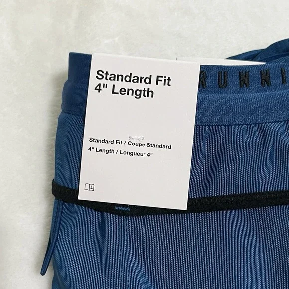 Nike Dri-FIT ADV 4 Inch Running Shorts Medium Blue Black FN3377-476